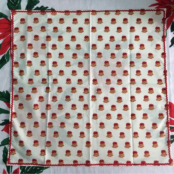 🔔 Handmade Vintage Style Golden Bells Napkins, Set of 2 🔔 - Picture 5 of 16